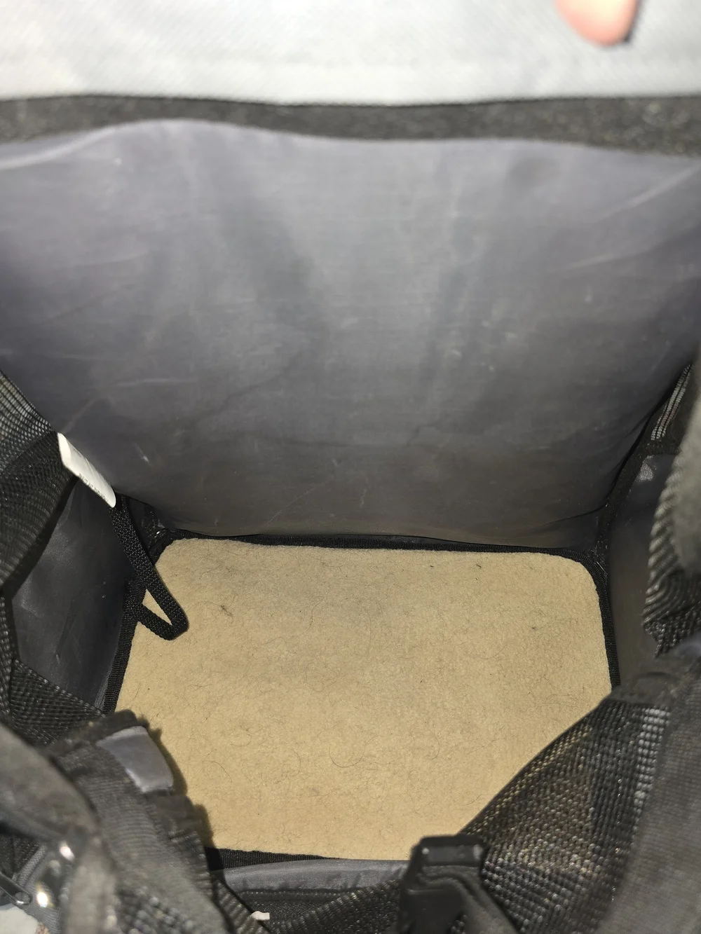 Gray Mesh Pet Carrier Rolling Backpack